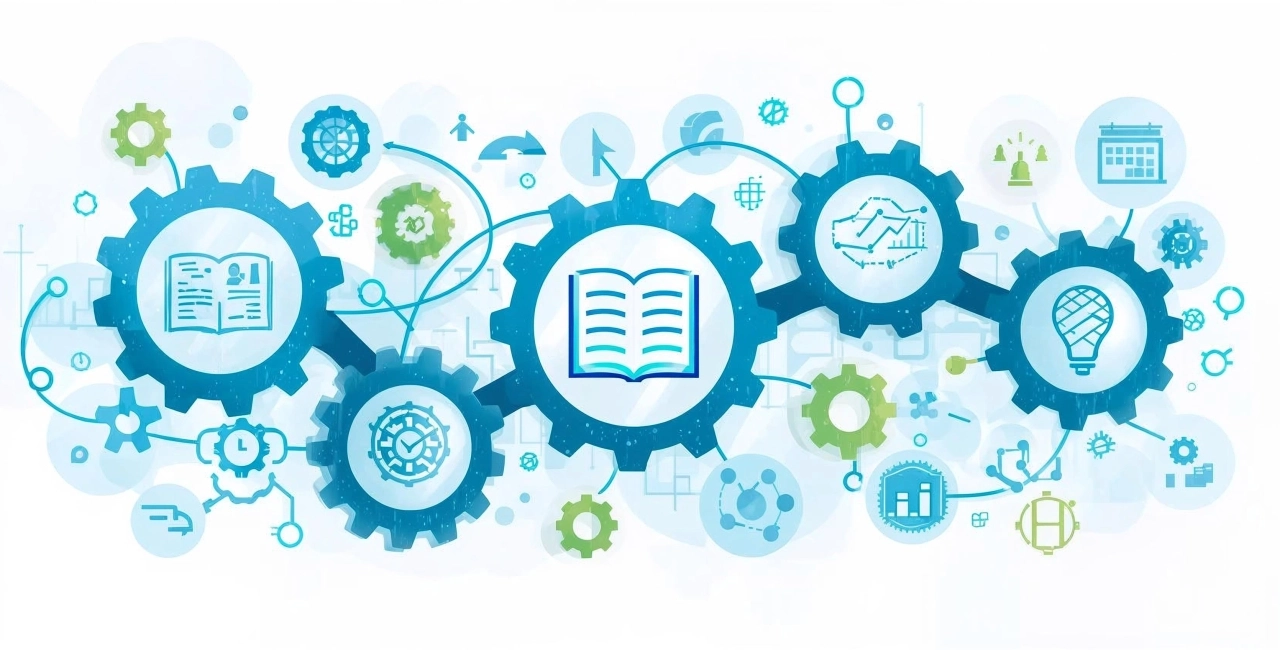 Conceptual image showing Data Dictionary and KPI Dictionary as a shared language for data-driven management decision-making